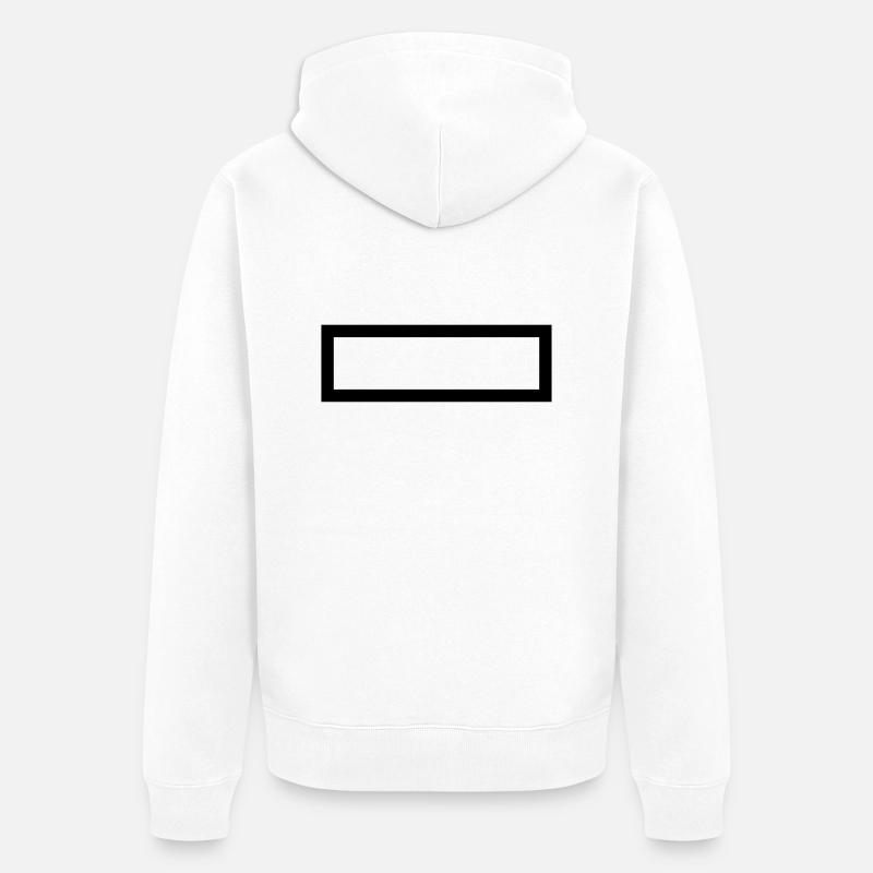 Rectangle - Veste à capuche bio Premium Unisexe - blanc