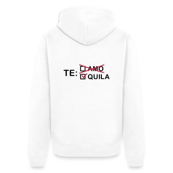 te_amo_quila_2_f2 - Unisex Premium Bio Zip Hoodie - Weiß - Hinten - Thijin (182cm)