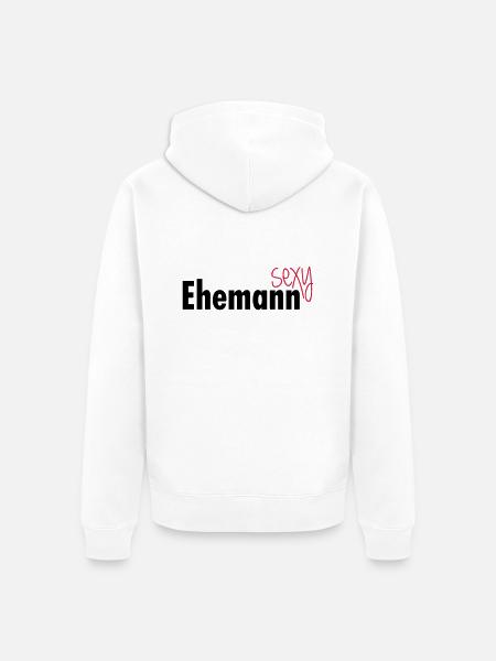 Sexy Ehemann - Unisex Premium Bio Zip Hoodie - Weiß