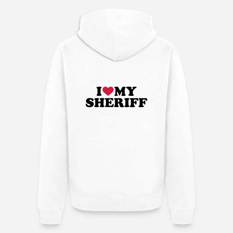 Sheriff - Veste à capuche bio Premium Unisexe - blanc