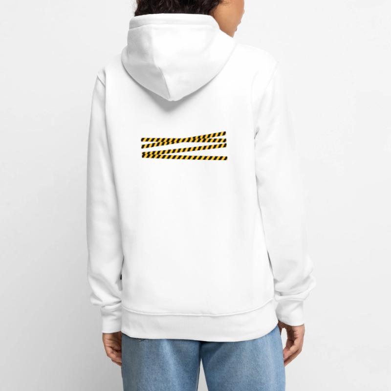 Security tape blocking zone Unisex Premium Organic Zip Hoodie