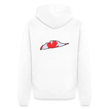 Canada Race Track with Flag - Unisex Premium Organic Zip Hoodie - white - Back - Thijin (182cm)