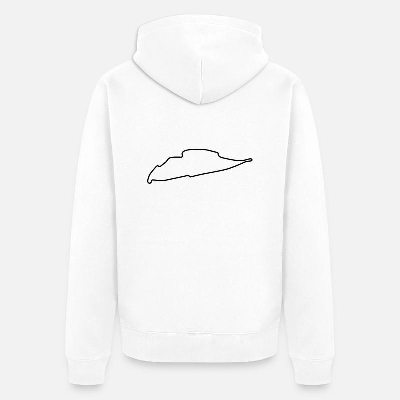 Piste de course du Canada - Veste à capuche bio Premium Unisexe - blanc