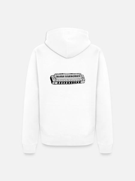 bluesharmonica - Unisex Premium Bio Zip Hoodie - Weiß
