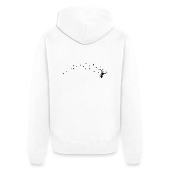 elfe, fée, ange, ailes, étoiles, fille, enfant, - Veste à capuche bio Premium Unisexe - blanc - Dos - Thijin (182cm)