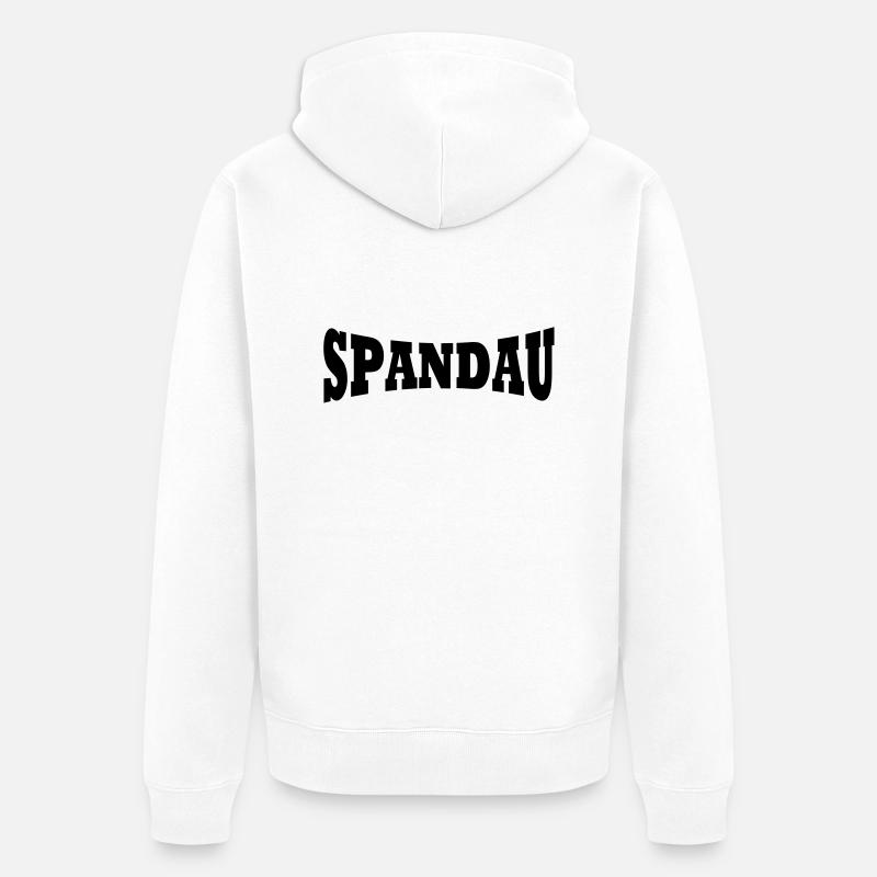 Spandau lettrage - Veste à capuche bio Premium Unisexe - blanc