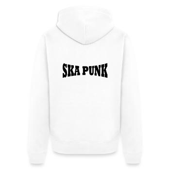 Ska Punk Schriftzug - Unisex Premium Bio Zip Hoodie - Weiß - Hinten - Thijin (182cm)