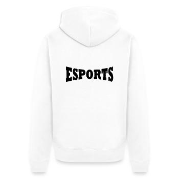 Esports lettering - Unisex Premium Organic Zip Hoodie - white - Back - Thijin (182cm)