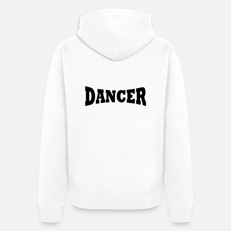 Logo de danseur - Veste à capuche bio Premium Unisexe - blanc