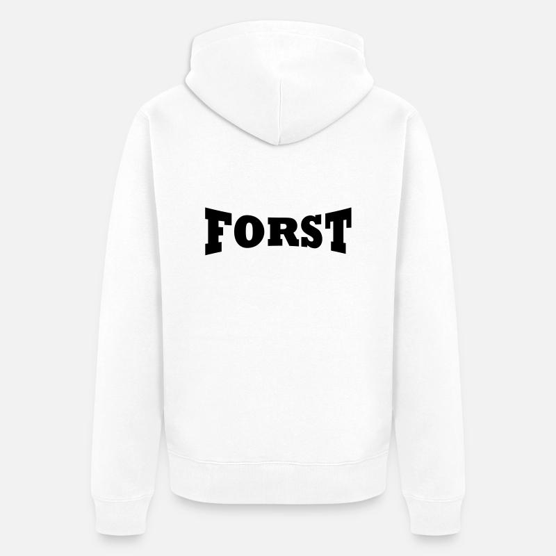 logo forestier - Veste à capuche bio Premium Unisexe - blanc