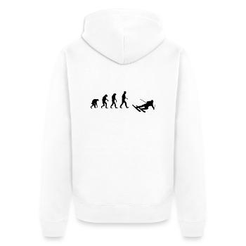 ski evolution - Veste à capuche bio Premium Unisexe - blanc - Dos - Thijin (182cm)