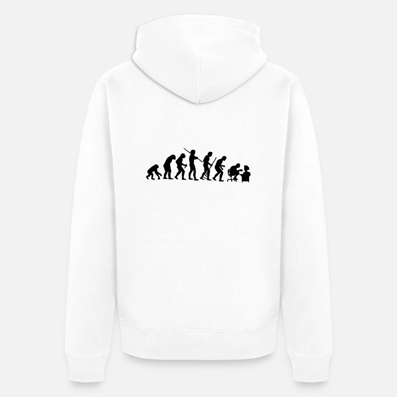 Evolution - Veste à capuche bio Premium Unisexe - blanc