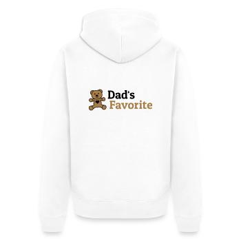 Dads Favorite - Unisex Premium Bio Zip Hoodie - Weiß - Hinten - Thijin (182cm)