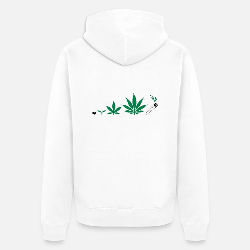 Cannabis development - Veste à capuche bio Premium Unisexe - blanc