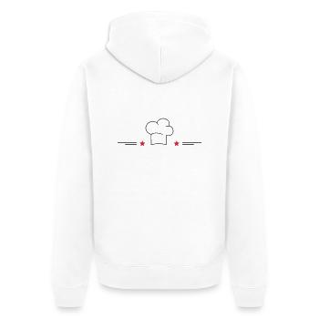 Design pour tabliers de cuisine - Veste à capuche bio Premium Unisexe - blanc - Dos - Thijin (182cm)
