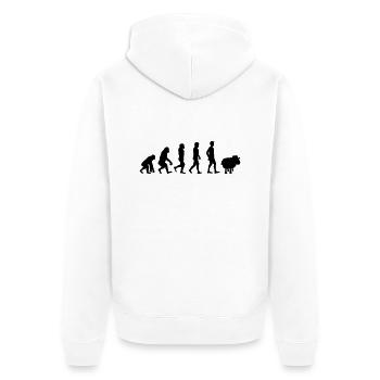 evolution mouton cadeau anti-système complotiste - Veste à capuche bio Premium Unisexe - blanc - Dos - Thijin (182cm)