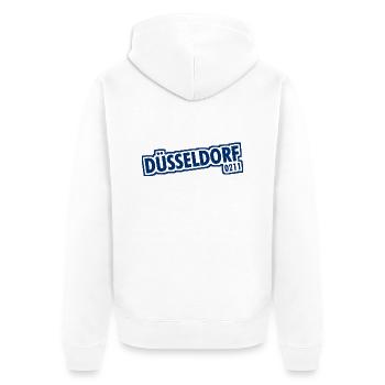 Dusseldorf - 0211 - Dialling Code - NRW - Ruhrpott - Unisex Premium Organic Zip Hoodie - white - Back - Thijin (182cm)