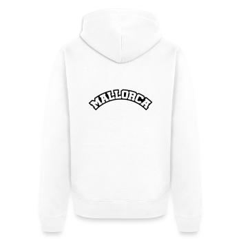 Mallorca lettering - Unisex Premium Organic Zip Hoodie - white - Back - Thijin (182cm)