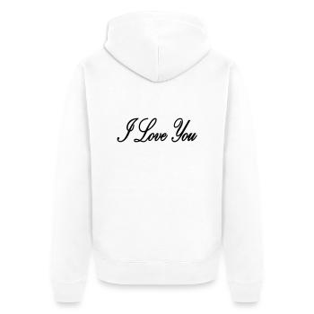 I Love You - Veste à capuche bio Premium Unisexe - blanc - Dos - Thijin (182cm)
