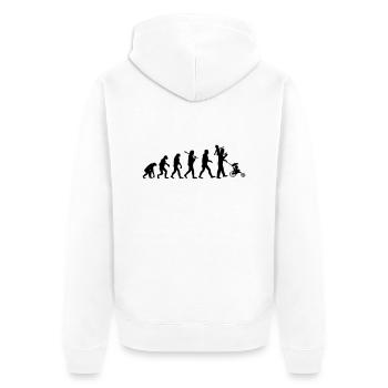 evolution daddy 2 enfants - Veste à capuche bio Premium Unisexe - blanc - Dos - Thijin (182cm)