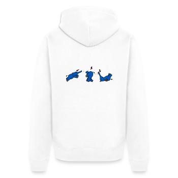 La roulade - Veste à capuche bio Premium Unisexe - blanc - Dos - Thijin (182cm)