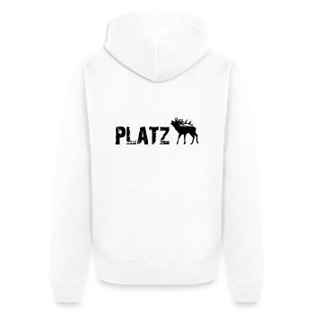 hirsch geweih party lustig - Unisex Premium Bio Zip Hoodie - Weiß - Hinten - Thijin (182cm)