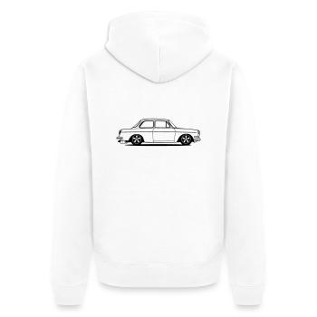 Auto, Stufe, Oldtimer, Typ 3 - Unisex Premium Bio Zip Hoodie - Weiß - Hinten - Thijin (182cm)