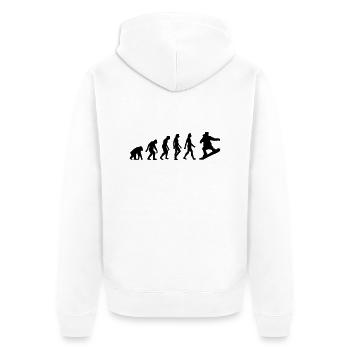 L évolution de Snowboard - Veste à capuche bio Premium Unisexe - blanc - Dos - Thijin (182cm)