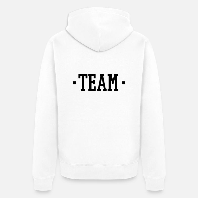 TEAM - Unisex Premium Bio Zip Hoodie - Weiß