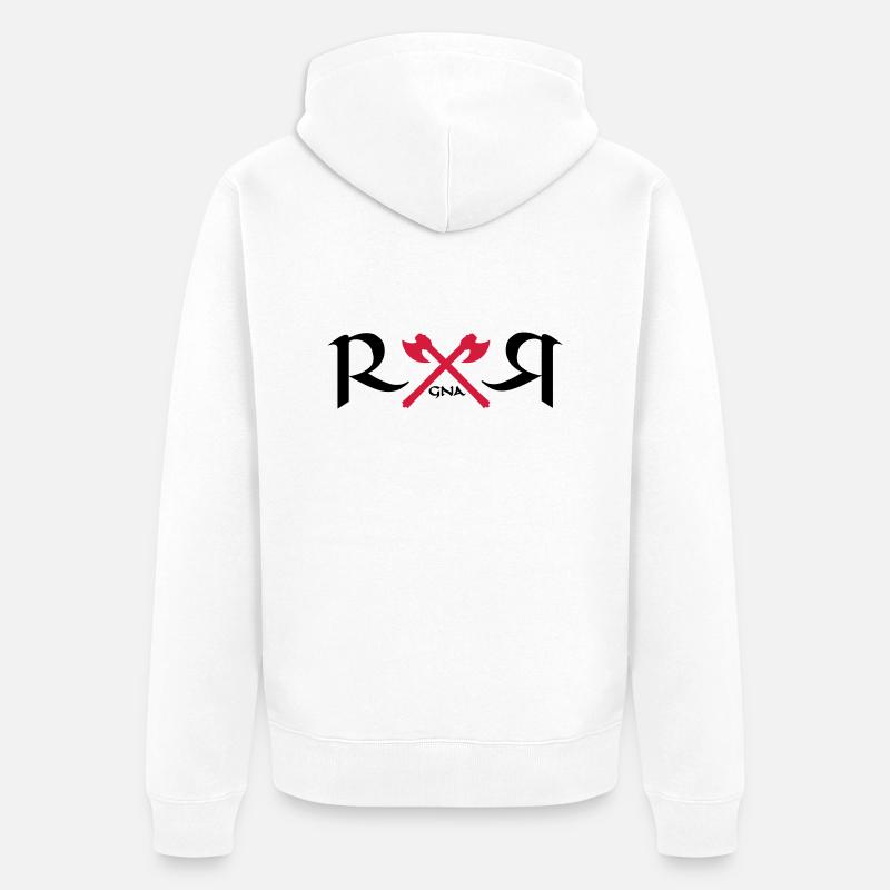 Ragnar_2 - Unisex Premium Bio Zip Hoodie - Weiß