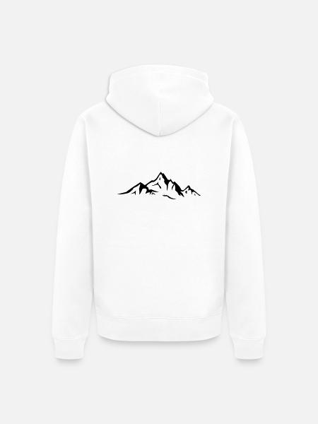 Spread_Berge - Unisex Premium Bio Zip Hoodie - Weiß