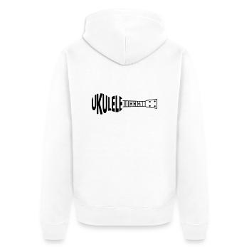 Ukulele Ukulele - Unisex Premium Bio Zip Hoodie - Weiß - Hinten - Thijin (182cm)