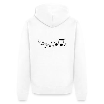 sounds___f1 - Unisex Premium Organic Zip Hoodie - white - Back - Thijin (182cm)