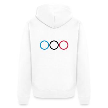 3_anneau - Veste à capuche bio Premium Unisexe - blanc - Dos - Thijin (182cm)