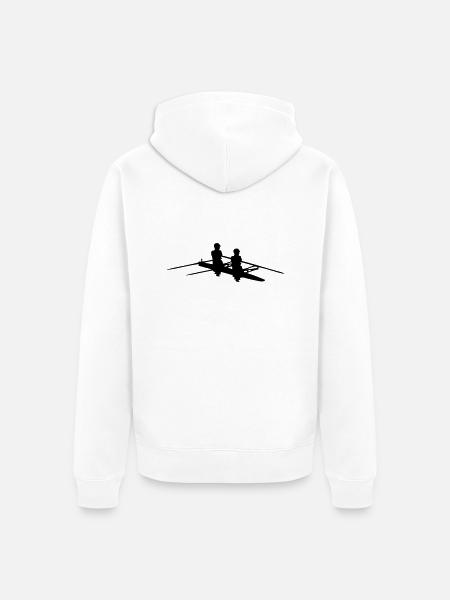 aviron 2 - Veste à capuche bio Premium Unisexe - blanc