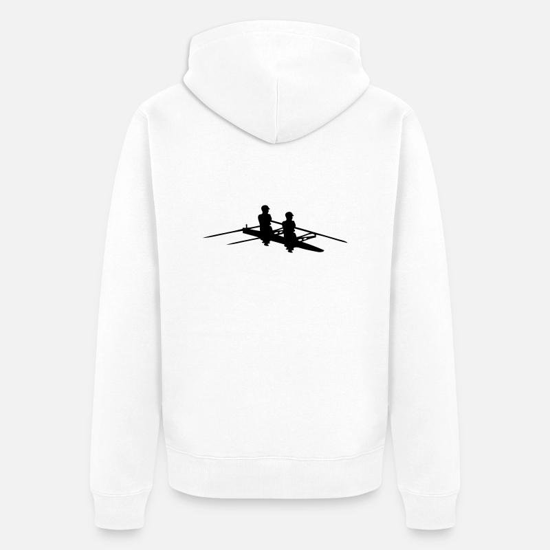 aviron 2 - Veste à capuche bio Premium Unisexe - blanc