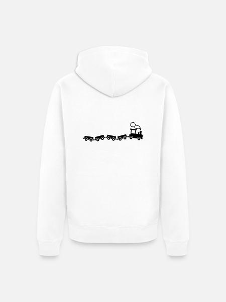 zug_1_f1 - Unisex Premium Organic Zip Hoodie - white