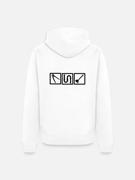 Plombier - Veste à capuche bio Premium Unisexe - blanc