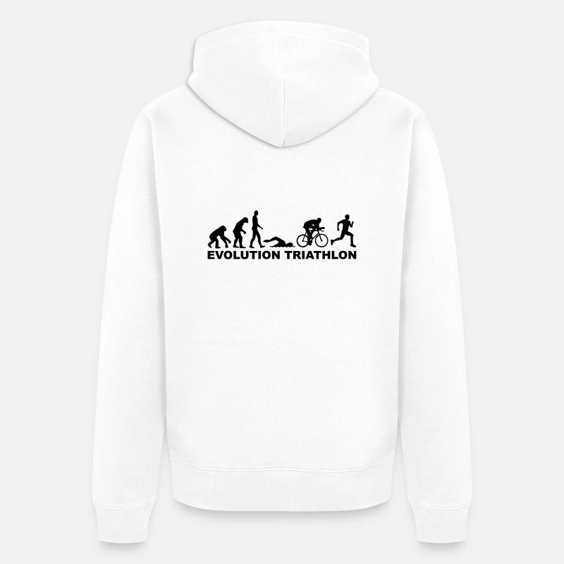 Evolution Triathlon - Veste à capuche bio Premium Unisexe - blanc