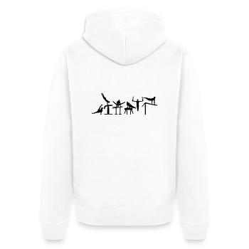 Gymnastics - Veste à capuche bio Premium Unisexe - blanc - Dos - Thijin (182cm)