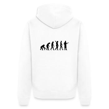 Kellner - Unisex Premium Bio Zip Hoodie - Weiß - Hinten - Thijin (182cm)