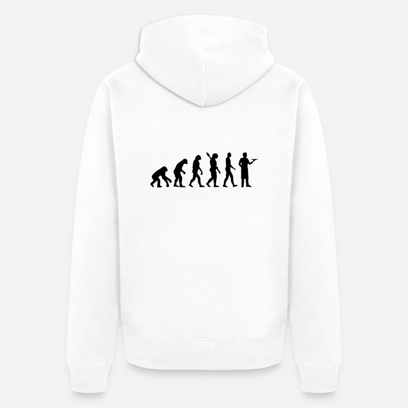 Evolution Garçon - Veste à capuche bio Premium Unisexe - blanc