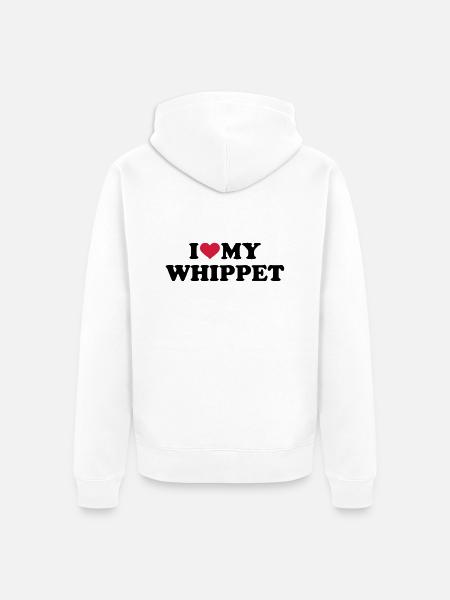 Whippet - Unisex Premium Organic Zip Hoodie - white