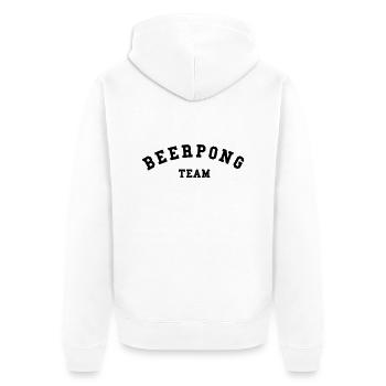 BEERPONG TEAM - Veste à capuche bio Premium Unisexe - blanc - Dos - Thijin (182cm)