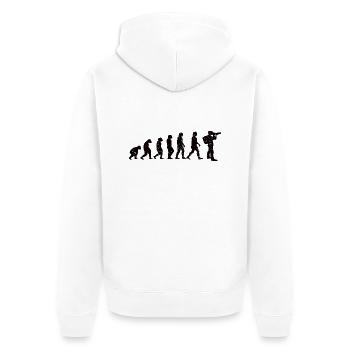 Photographer Evolution Funny Photography Camera - Unisex Premium Organic Zip Hoodie - white - Back - Thijin (182cm)