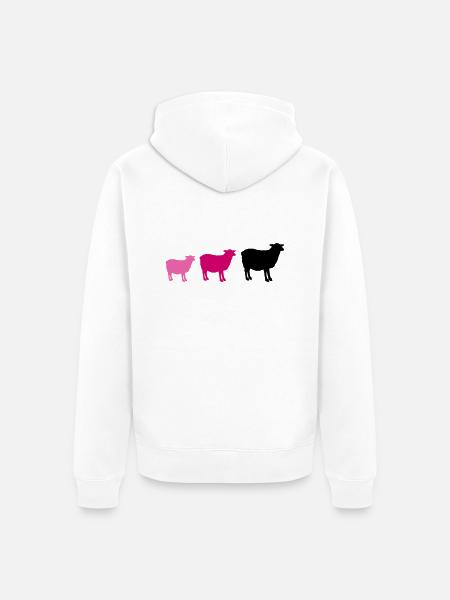 sheep family - Unisex Premium Bio Zip Hoodie - Weiß