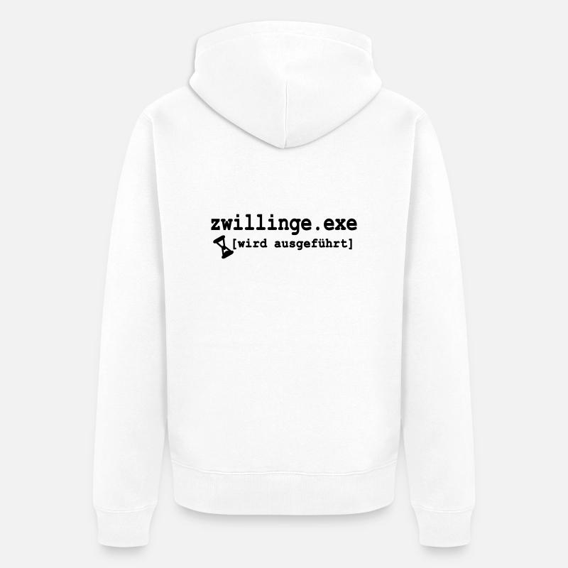 exe jumeaux - Veste à capuche bio Premium Unisexe - blanc