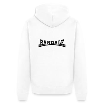 Rampage Style - Unisex Premium Organic Zip Hoodie - white - Back - Thijin (182cm)