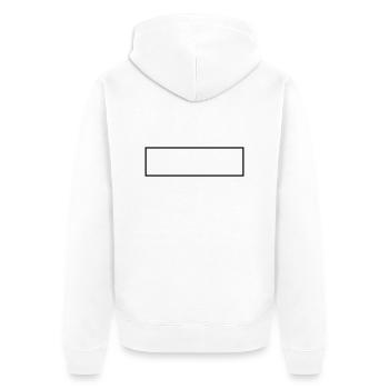 Frame frame / / rectangle / / square / / Text - Unisex Premium Organic Zip Hoodie - white - Back - Thijin (182cm)