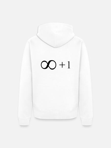 Unendlich + 1 - Unisex Premium Bio Zip Hoodie - Weiß
